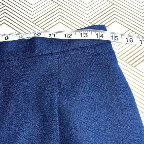 VTG Pan-her Pants Slacks Sz 13-14 Navy Blue Wool Lined Union Made In USA - Picture 5 of 11